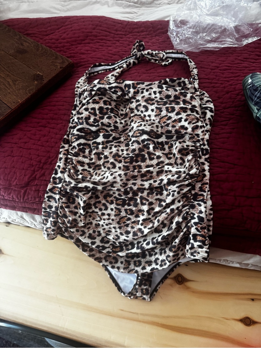 Leopard Print One-Piece Swimsuit